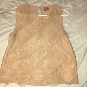 Tan lace top